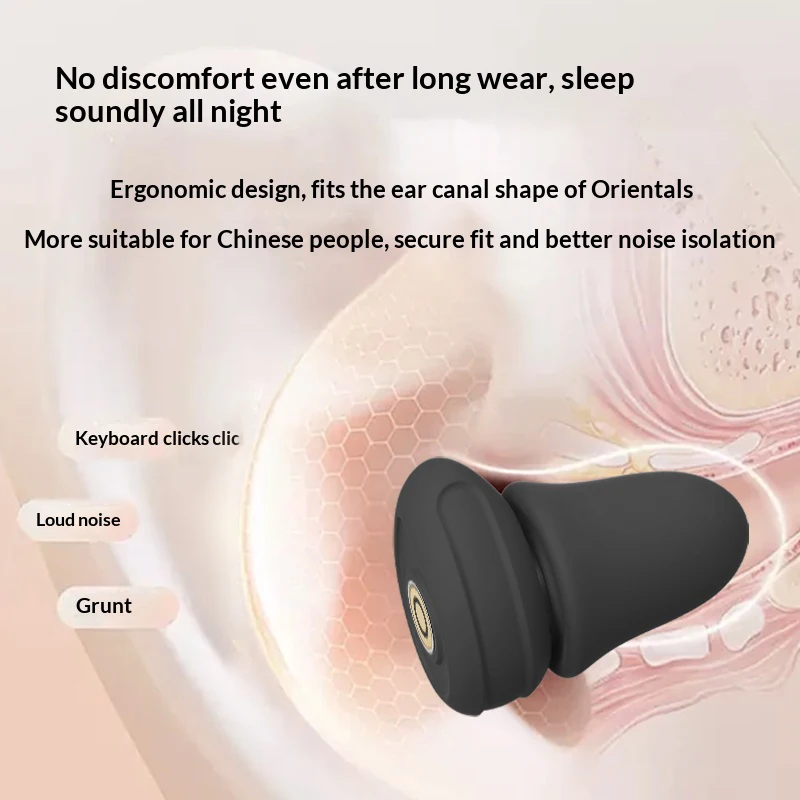 Olyga Reusable Silicone Noise Reduction Earplugs Comfortable Ear Protection for Sleep Work Travel Concert Includes Lanyard