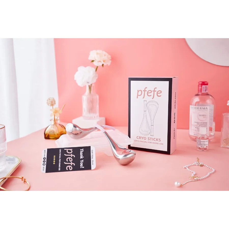 Cryo Sticks العناية ببشرة الوجه كرات الثلج للنساء الوجه عيون الفولاذ المقاوم للصدأ أدوات تجميل الوجه للفتيات السيدات أدوات التجميل
