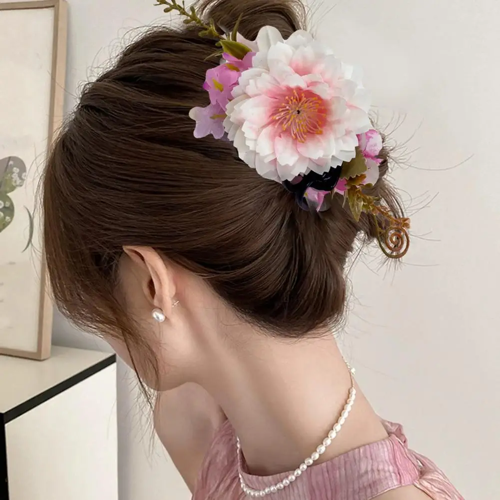 

Imitation Flower Hair Clip Side Bang 3D Flower Hairpin Decorative Strong Grip Women Hair Pin Hair Accessory