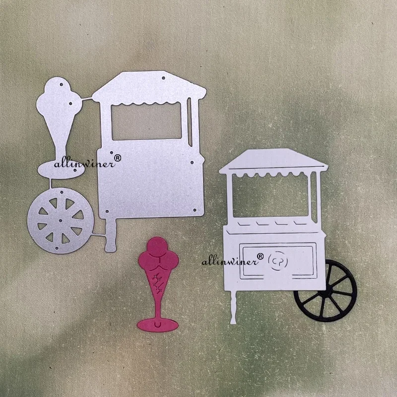 New Nostalgia ice cream truck Metal Cutting Dies for DIY Scrapbooking Album Paper Cards Decorative Crafts Embossing Die Cuts