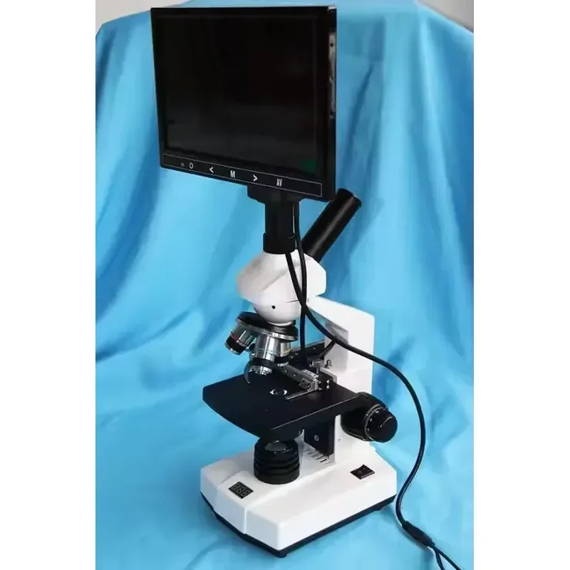 High Definition 9'' Inch 1600X Electron Semen Optical Microscope Reusable Veterinary Pet Clinic Hospital Use Heat