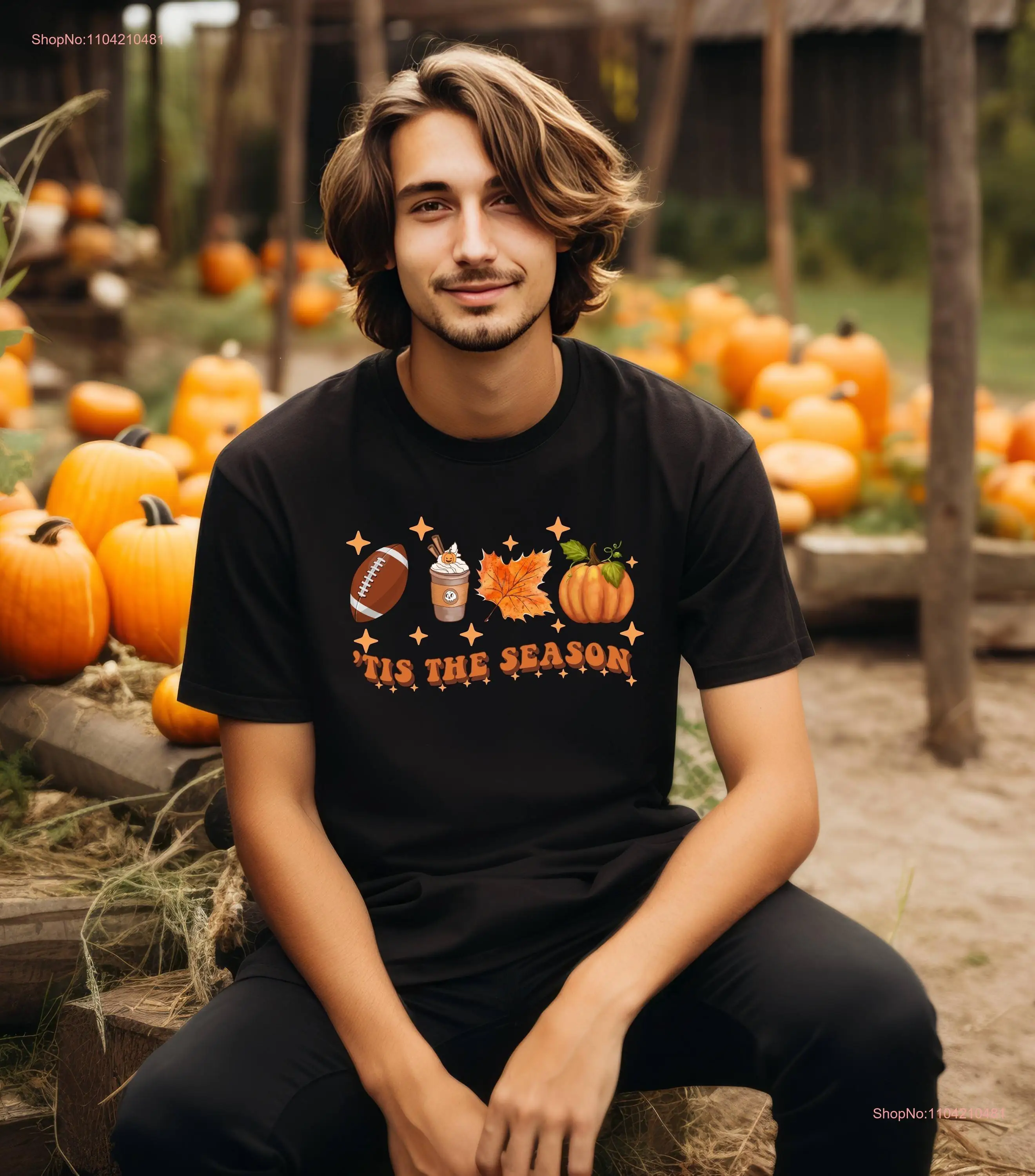 Tis The Season T Shirt Thanksgiving Pumpkin s Halloween Fall for Women Cute long or short sleeves