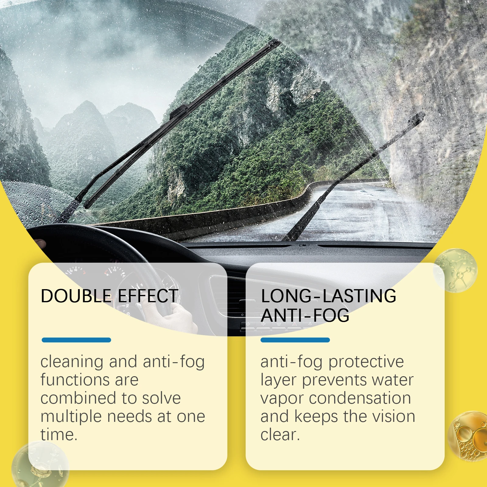 Car Windshield Repellent Spray Auto Anti-Rain Waterproof Hydrophobic Cleaner Glass Window Cleaning Polishing Car Detailing