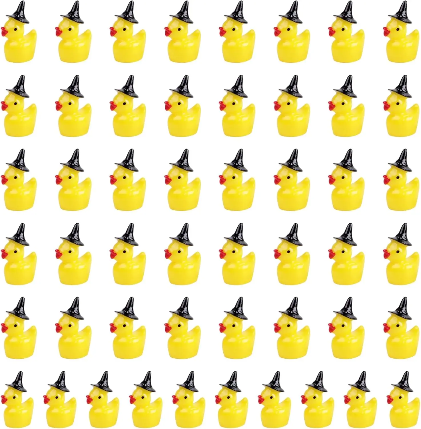 Halloween Mini Resin Duck,50pcs Halloween Miniature Witch Ducks for Halloween Craft Dollhouse Fairy Garden Home Decoration