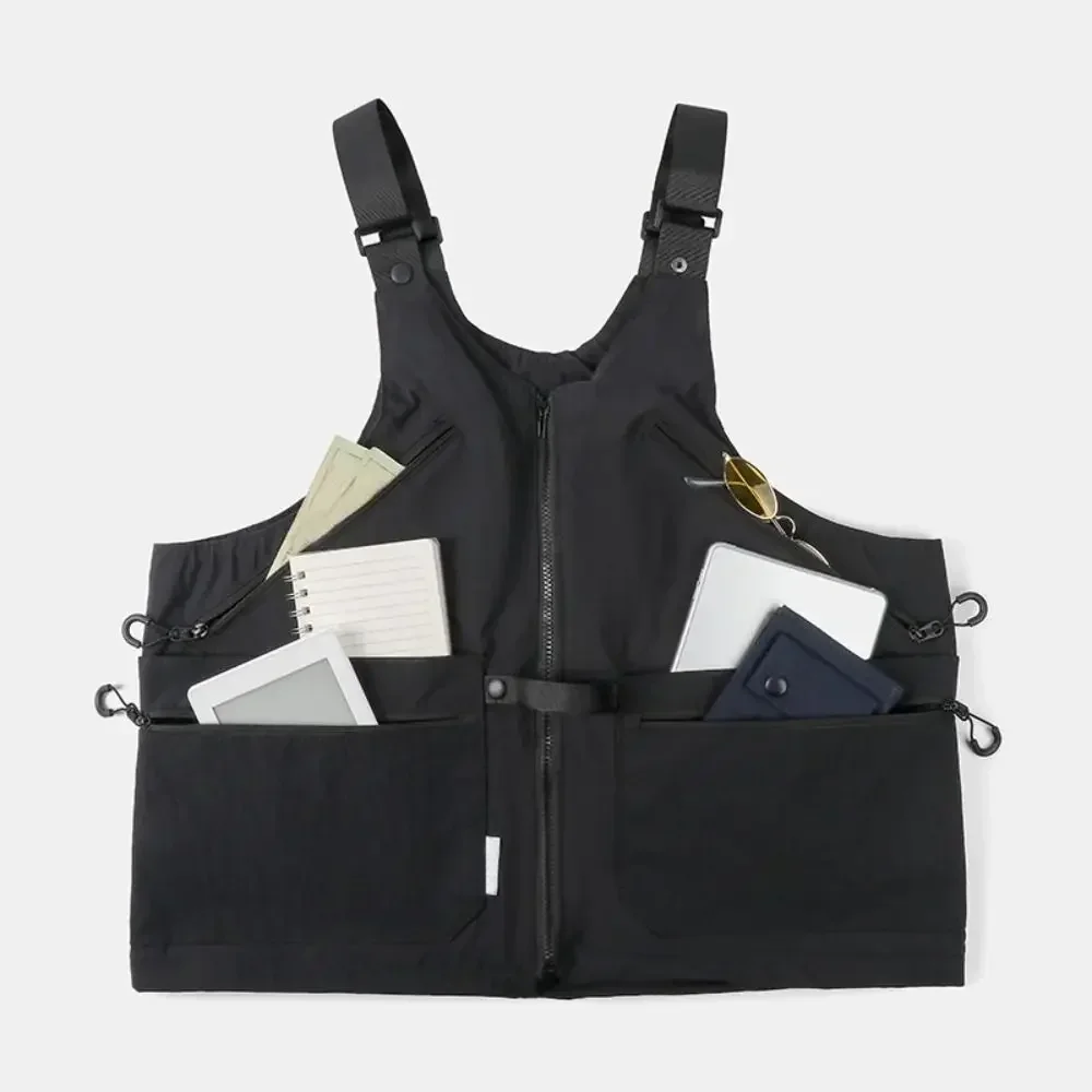 Nylon-Wickeltasche, wasserdichte, tragbare Westentasche im Casual-Stil, mit mehreren Taschen, Utility-Westentasche – Detail 9