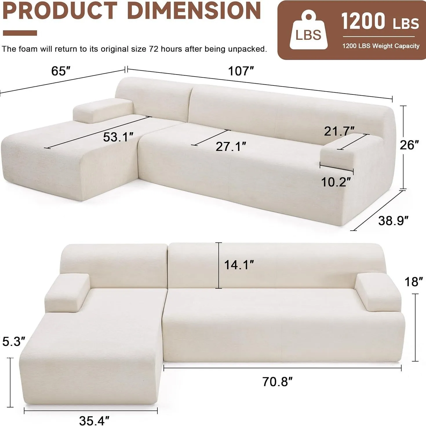 Cross-border compression sofa full sponge living room combination sponge sofa Amazon factory direct sales pure sponge