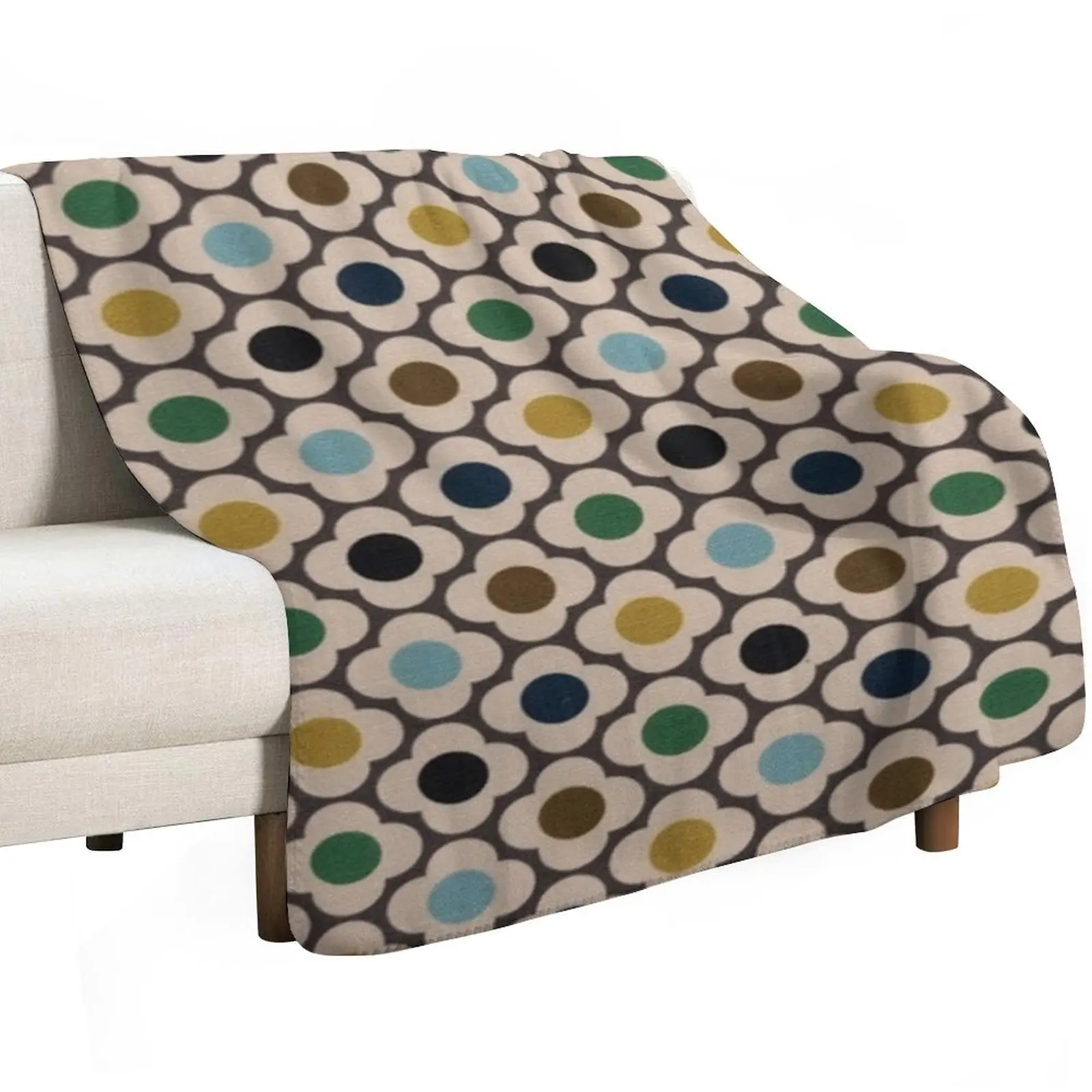orla kiely spot flower, orla kiely abstract mini spots flowers design Throw Blanket Kid'S Stuffeds Vintage Blankets