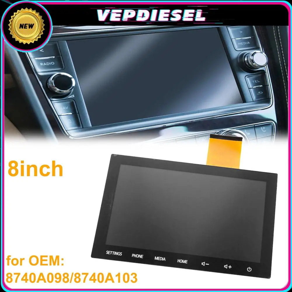 

8" New LCD Monitor Touch Screen 2 Knobs Interior Parts For 2019-2022 Mitsubishi Outlander 8740A098 8740A103 8740A101 8740A100