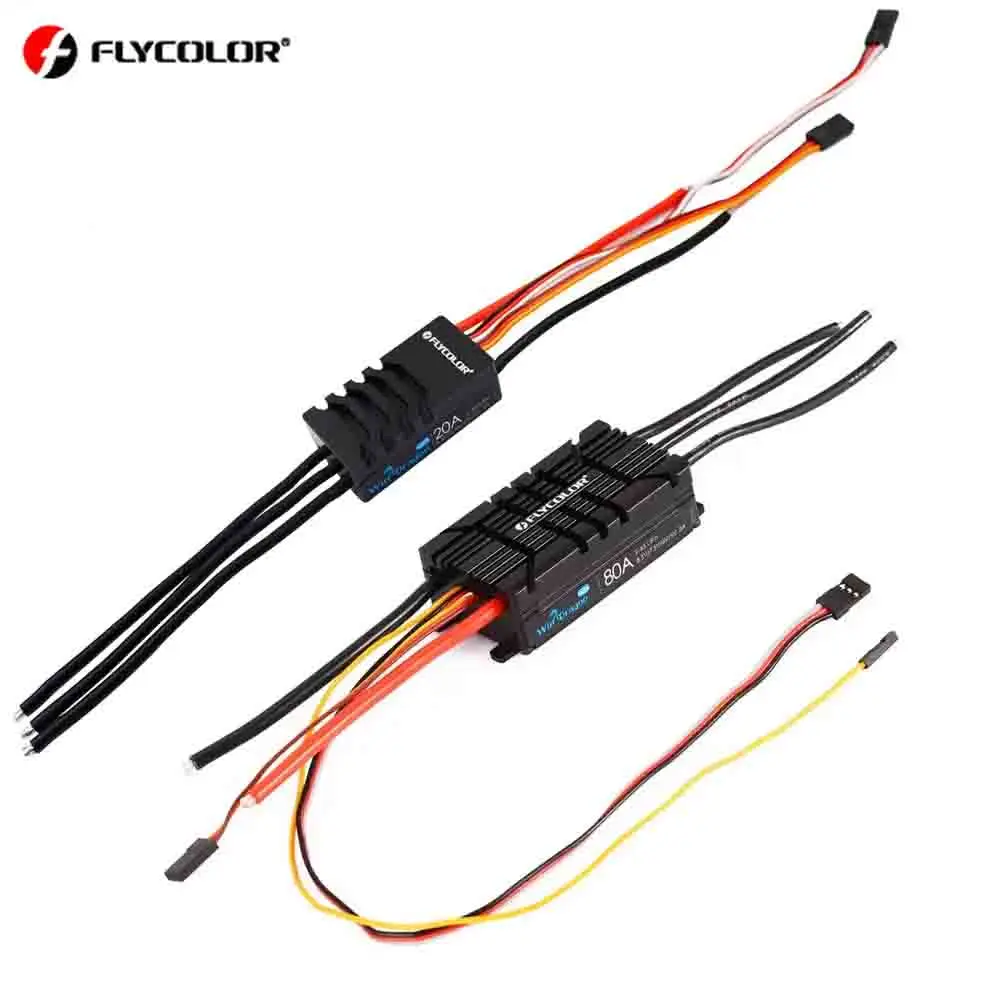 

FLYCOLOR WinDragon 20A 30A 40A 60A 80A 130A ESC 2-6S Бесколлекторный регулятор скорости для радиоуправляемых самолетов, авиамоделей, вертолетов и фиксированного крыла