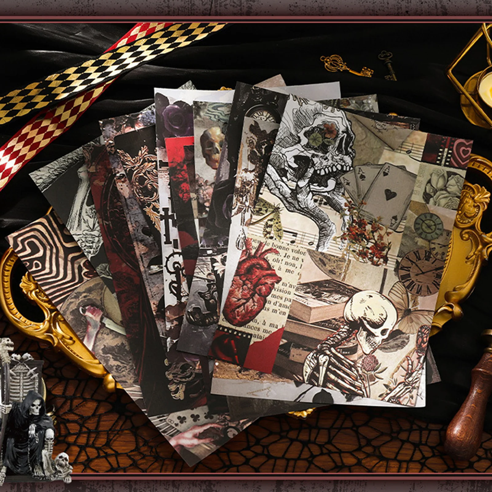 

Dark Aesthetic Gothic Scrapbook Stickers Funny Trendy DIY Craft Decorative Sticker for Phone DIY Crafts Scrapbook Art Journal