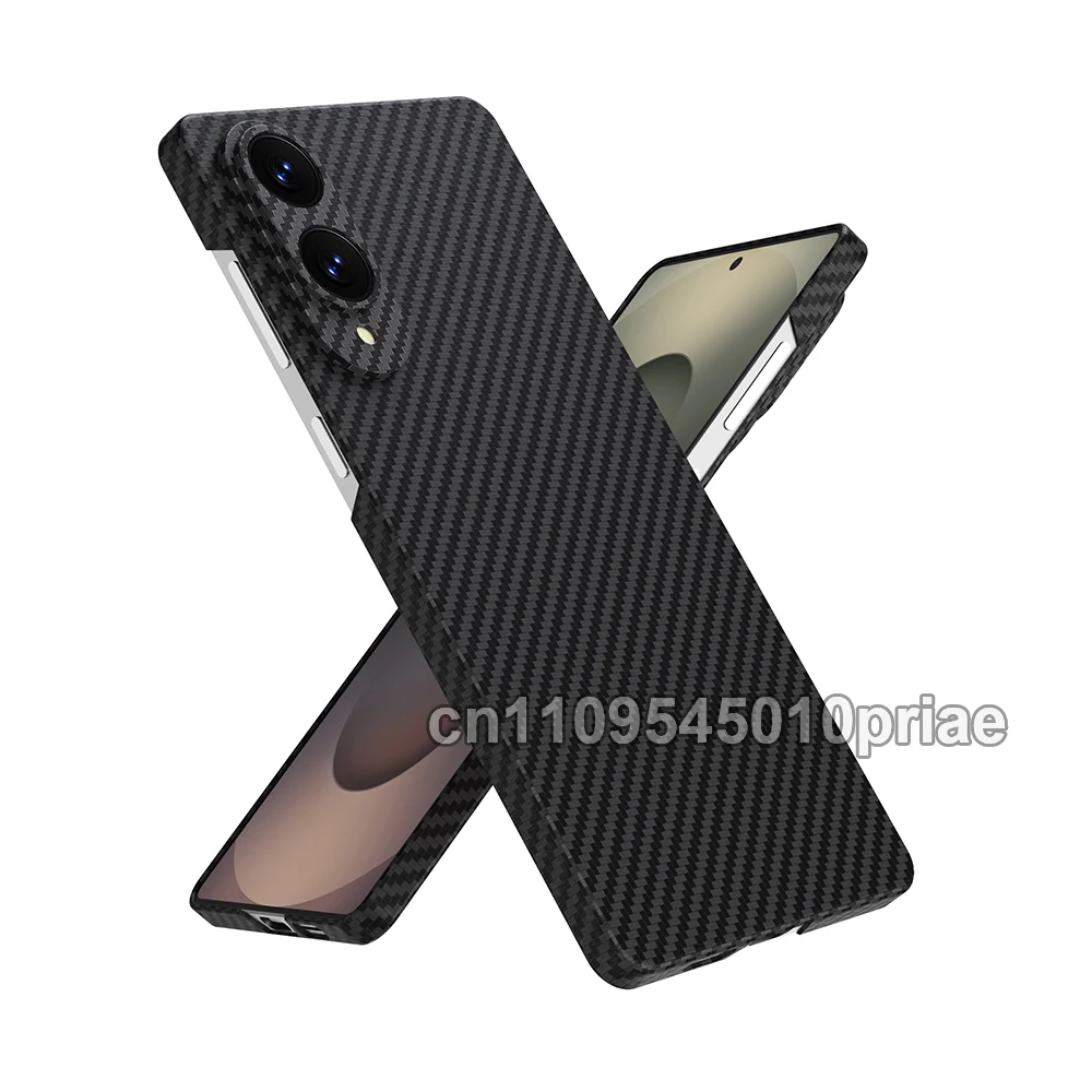 

Carbon fiber aramid magnetic case for galaxy s25 edge fabric thin hard Lightweight Cover magnetic balck Slim light red
