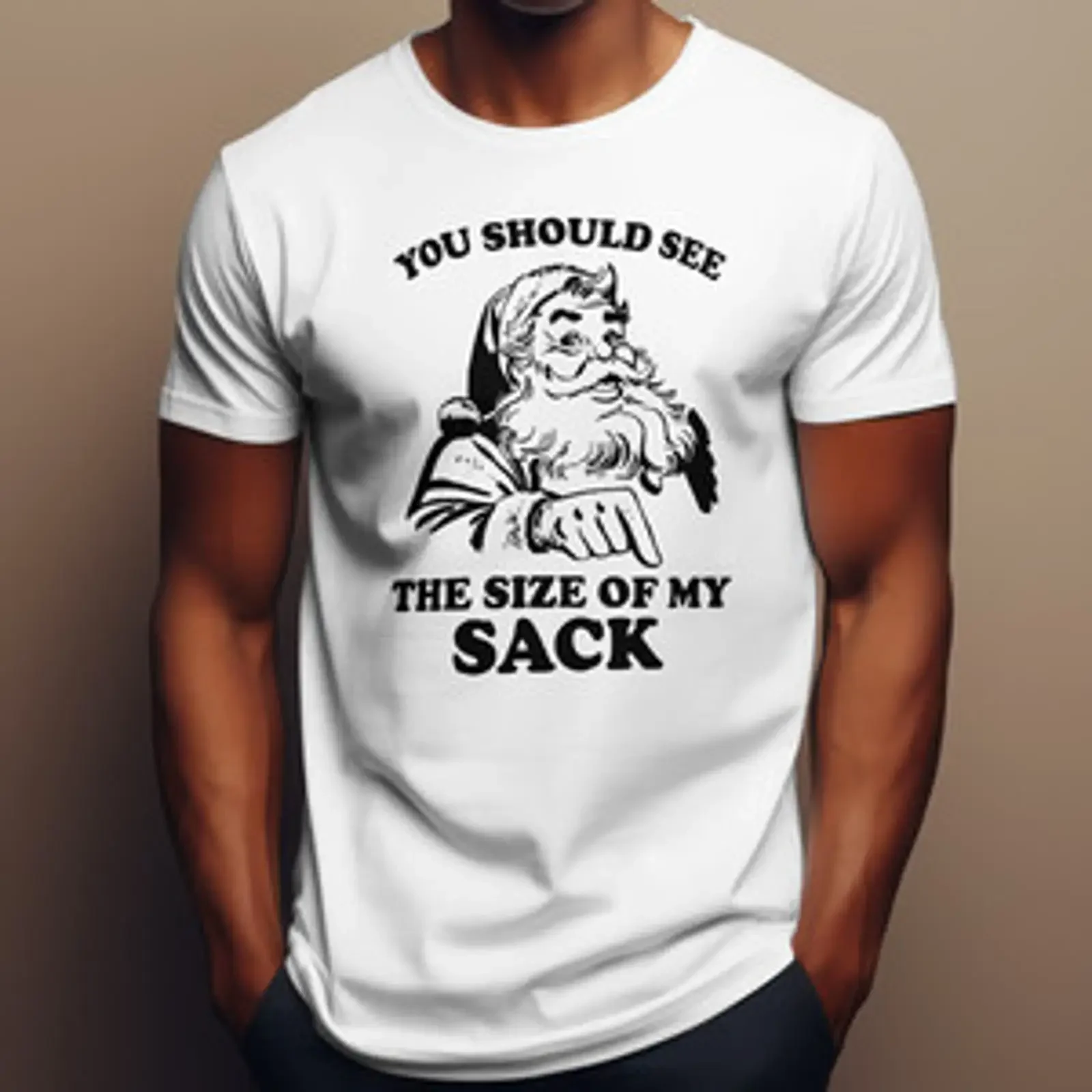 You Should See The Size Of My Sack T Shirt lustig Santa Weihnachten Festzeit vintage Washed Unisex Stylish designer clothes