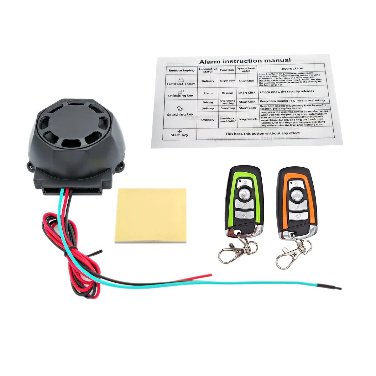 General 12V Alarm Motorcycle Alarm with Vibration Alarm Finding Sensitivity Can Be Adjusted for Easy Installation
