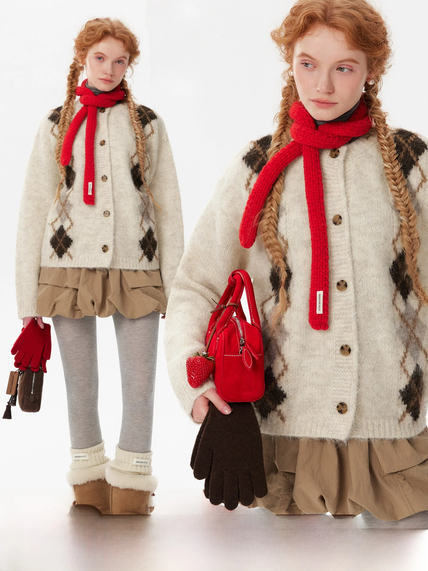 

Женский вязаный кардиган в стиле колор-блок с ромбовидным узором, мягкий, теплый, осенне-зимний, комфортный, длинный, для колледжа