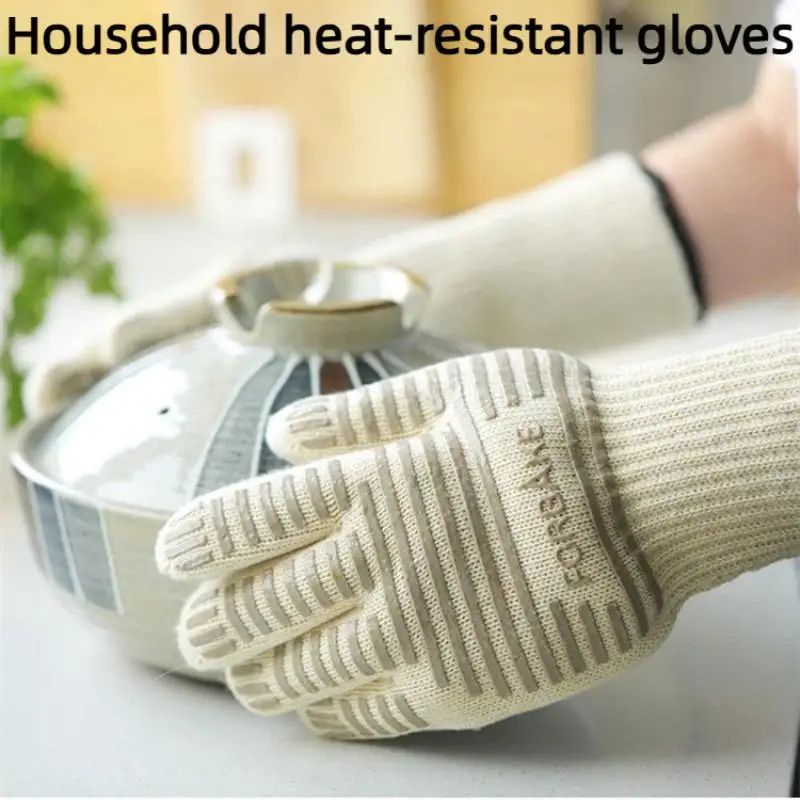 High Heat Resistant Gloves 260 Degree Celsius Heat-Resistant Gloves Export Quality Baking Microwave Glove Kitchen Utensils Thick