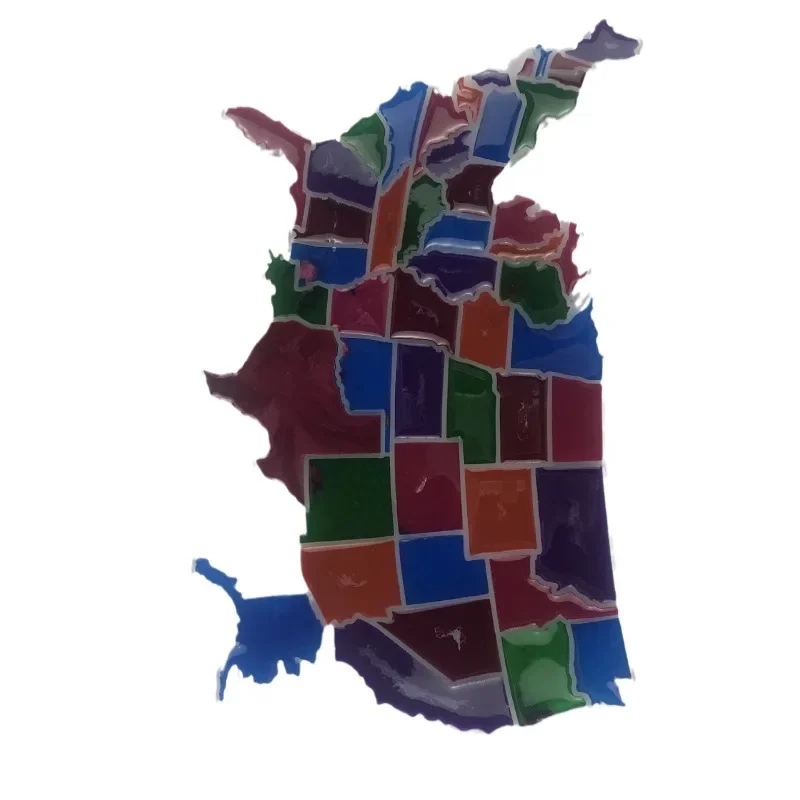 1 PC Puzzle Mold of The Map of The United States Desktop Decorative Coasters Resin Mold DIY  Handmade Crafting Tools
