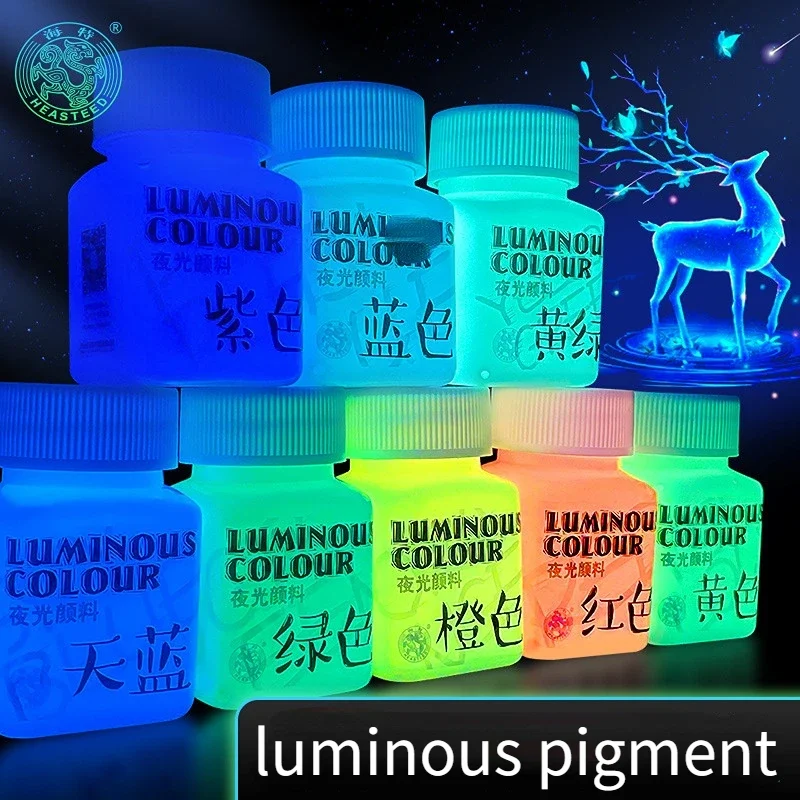 58ml/bottle Luminous Pigment 8colors Optional Fluorescent Liqiud Painting Paint DIY Hand-painted Textile Supplies