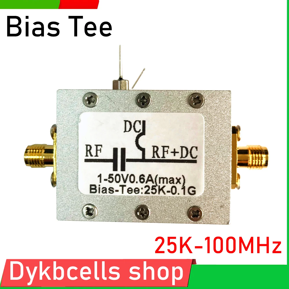 Bias Tee 25K-100MHz koncentryczny zasilacz 1-50V BiasTee RF Biaser DC bloker dla wzmacniacza o niskim poziomie szumów AM HF HAM radio RTL odbiornik