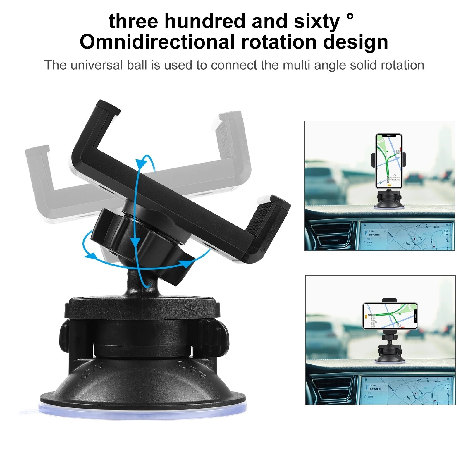 

For Smartphones PULUZ 360 Degree Rotating Suction Cup Clamp Holder Bracket