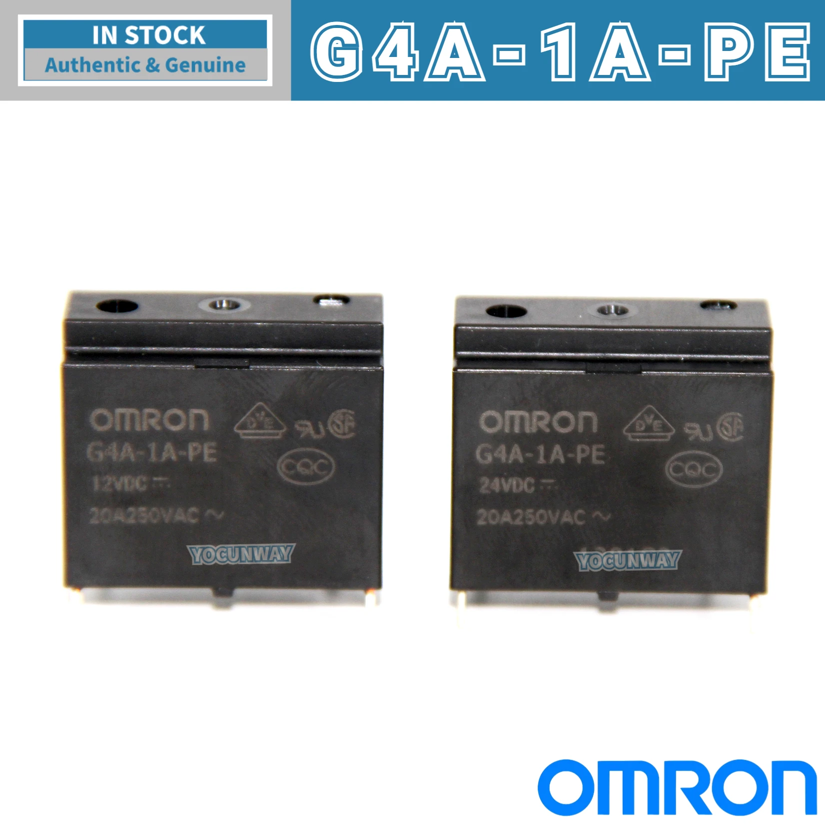 New Authentic Original OMRON Power Relay G4A-1A-PE -E-12VDC 24VDC DC24V DC12V 4 PIN 4pin 20A