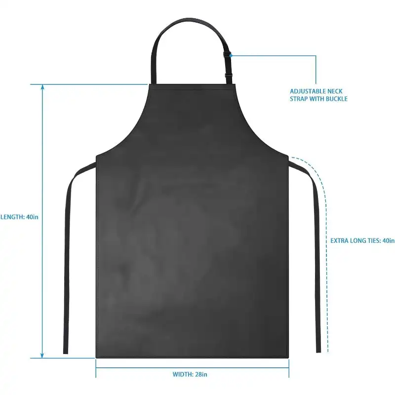 2 Pack Waterproof Rubber Vinyl Apron 40