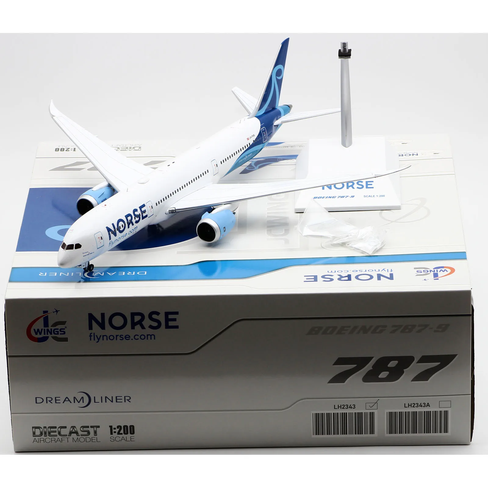 

LH2343 Alloy Collectible Plane Gift JC Wings 1:200 Norse Atlantic Airways Dreamliner Boeing 787-9 Diecast Aircraft Model LN-FNB