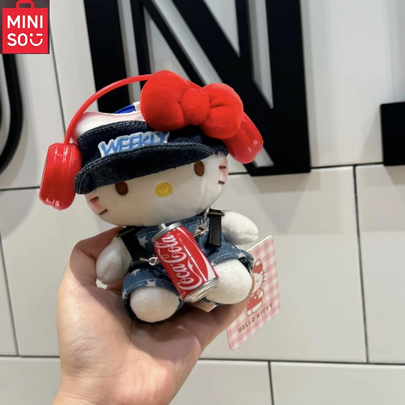 سانريو ألعاب الدمى القطيفة مرحبا كيتي المفاتيح دانيال الحب مشبك صغير الشيف Kt اكسسوارات اليابانية لطيف حقيبة عالية الجودة الديكور #6