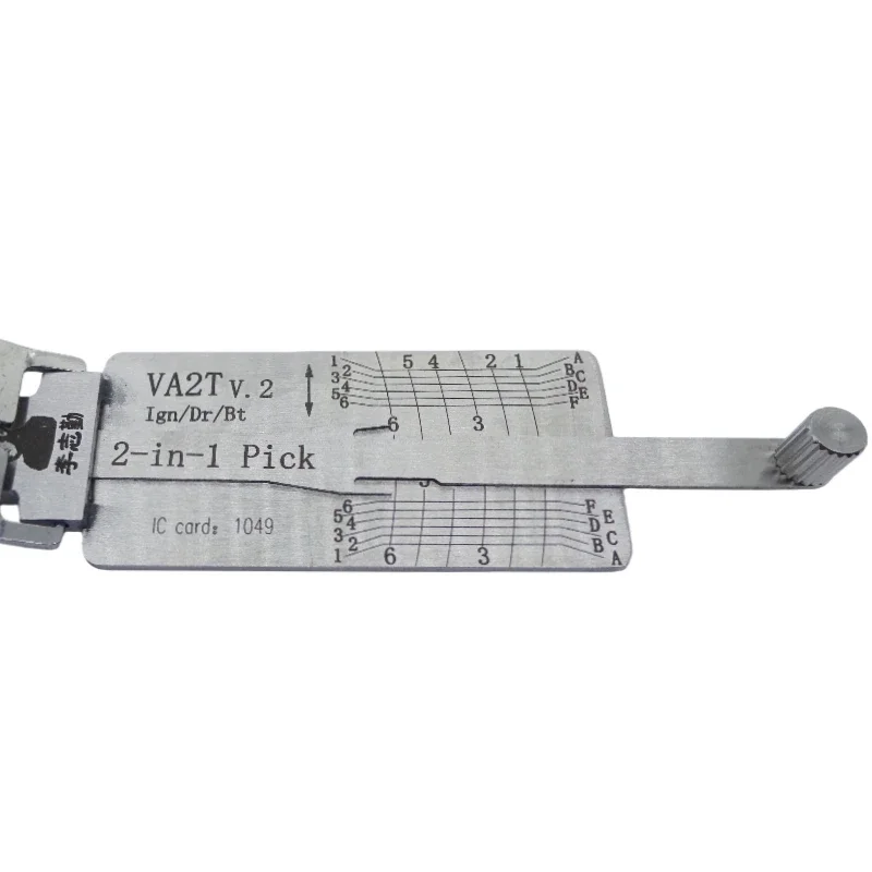 Lishi VA2T V.2 2 in 1 Locksmith Tool Lock Pick & Decoder Internal Milling for Peugeot / Citroen
