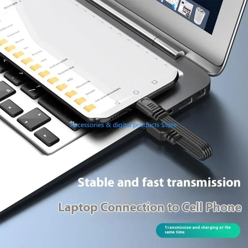 77JD Heavy Duty USB To USB 5Pin Cord Quick Charging Data Cable Replacement for Home Office Travel Electronic Accessories