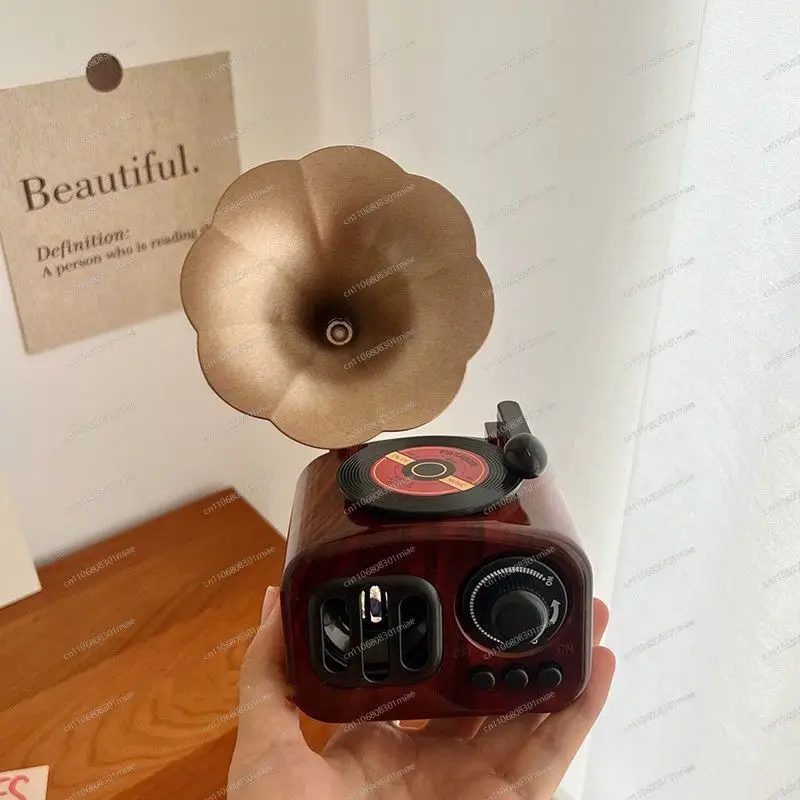 Vintage Gramophone Music Box Cute Retro Desktop Ornament Birthday Gift