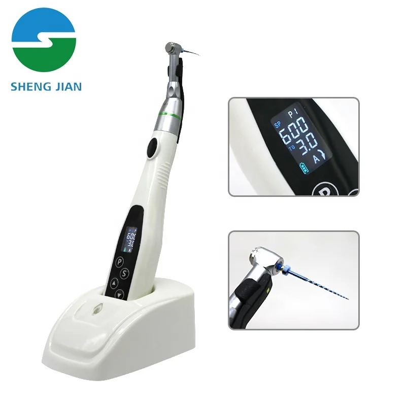 Professional me dical dev ices Oral Therapy Tools Endodontic Push Button 16:1 Contra Angle EU Plug Dental Wireless LED Endomotor