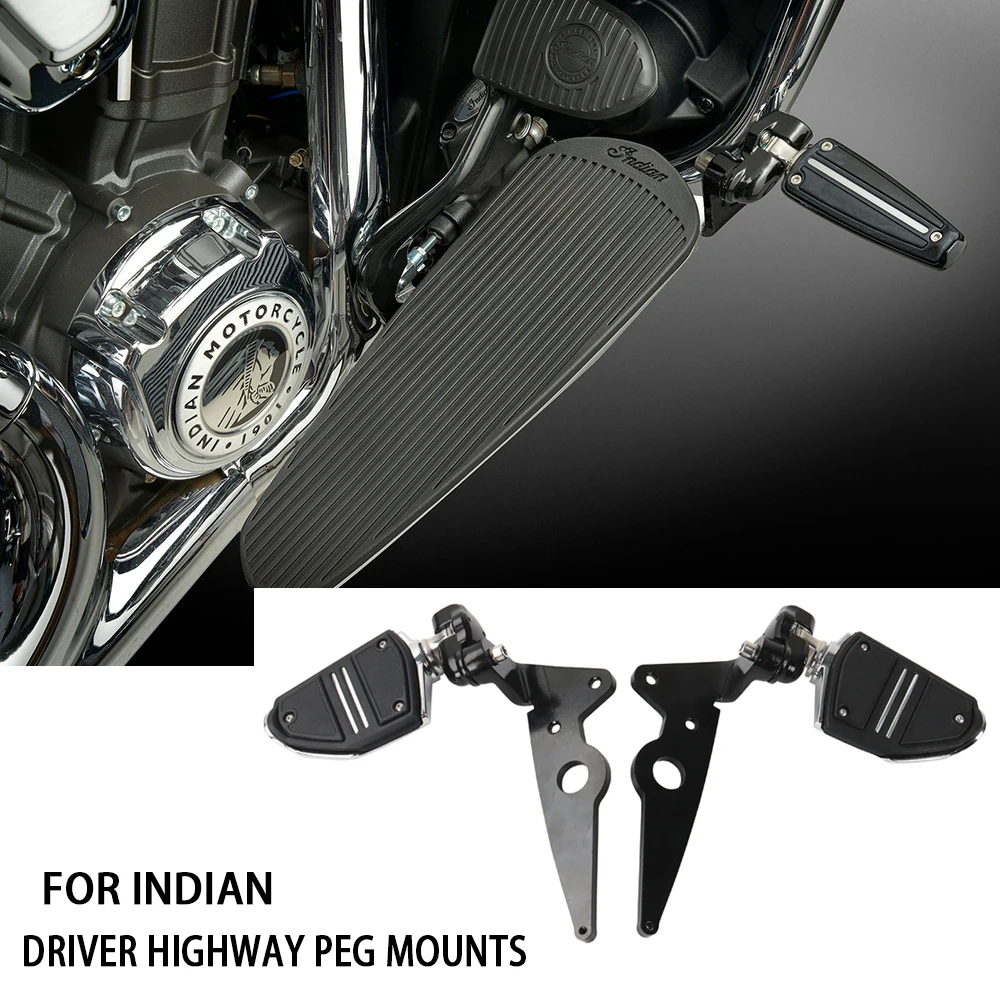 

Motorcycle Frame Mounted Adjustable Highway Foot Peg Mounts FOR INDIAN Challenger Chief Chieftain Pursuit Roadmaster Vintage