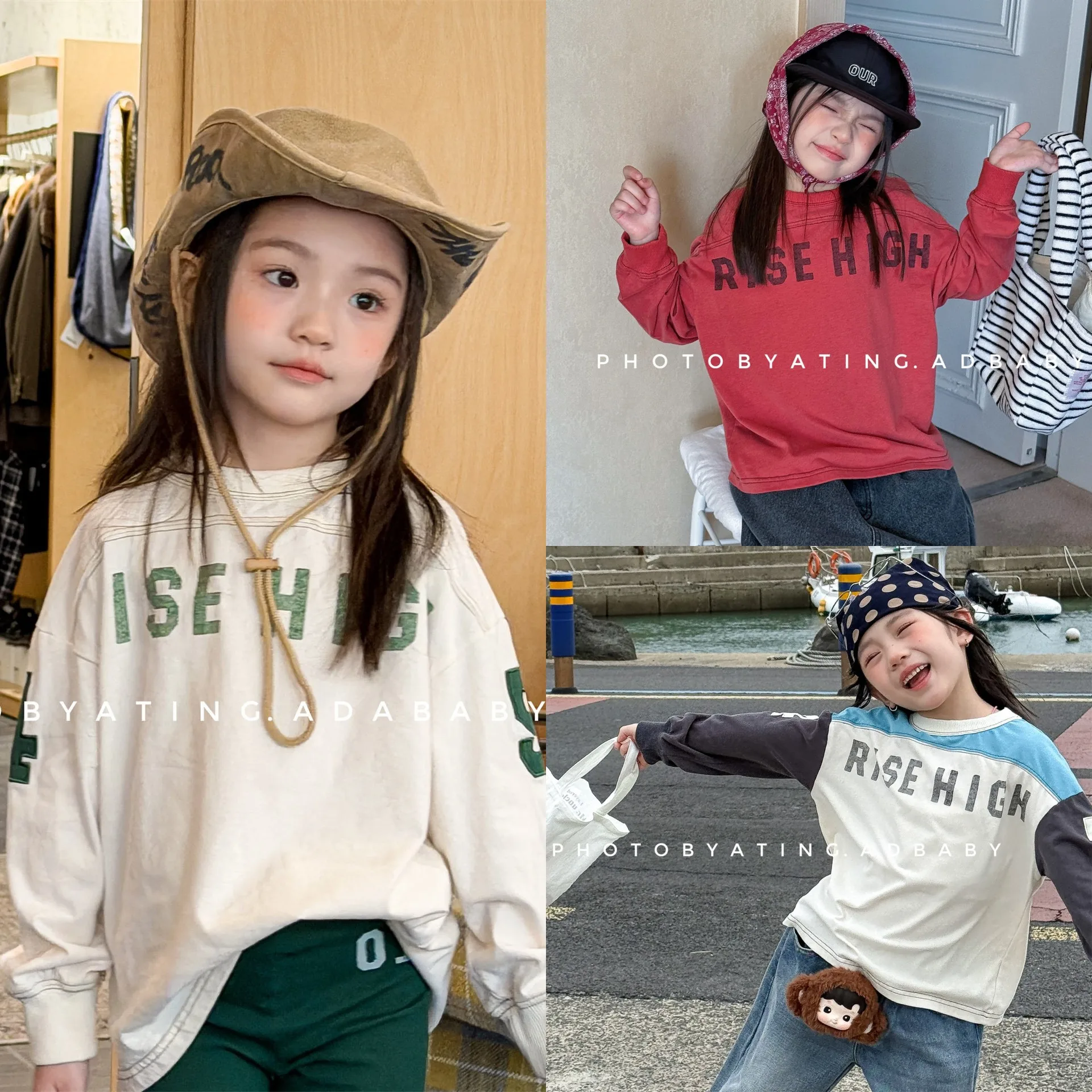 

‌2026 Spring Kids New Arrival Korean Style Long Sleeve T-Shirt Children Boys Girls Unisex Cotton Top Toddler Clothes