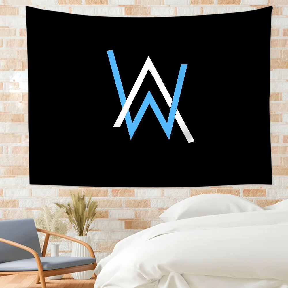 Singer Flag Room Decoration Wall Tapestry Hanging Aesthetic Bedrooms Advertising Banner A-Alan W-Walker