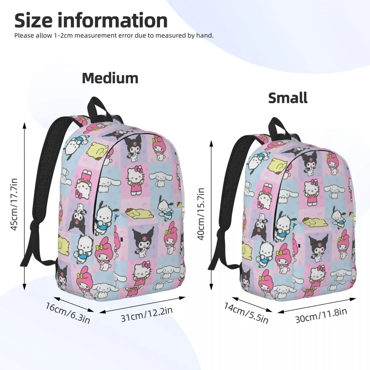 Plecak Pochacco My Melody Kuromi Hello Kitty dla Chłopca Dziewczynki Dzieci Uczniów Torba na Książki Cartoon Dog Daypack Torba do Przedszkola