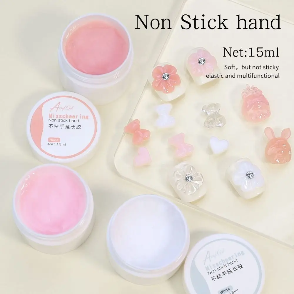 New Crystal Solid Extension Nail Gel Soft Aurora Manicure Varnish Tools Clear Nude Pink Acrylic Nail Gel DIY Model