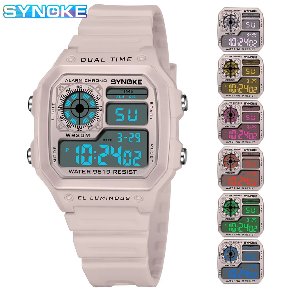 Sports Watch Waterproof Digital Watches Square Classic Luminous Electronic Wristwatch Relogio Feminino