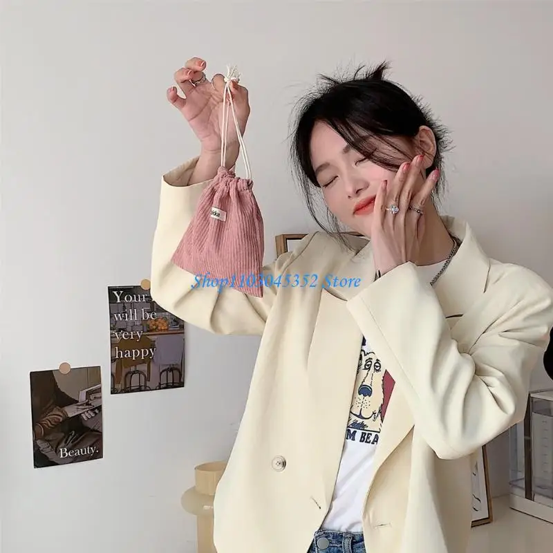 حقيبة مريحة برباط لسهولة تخزين المكياج وحقيبة مستحضرات التجميل لأحمر الشفاه