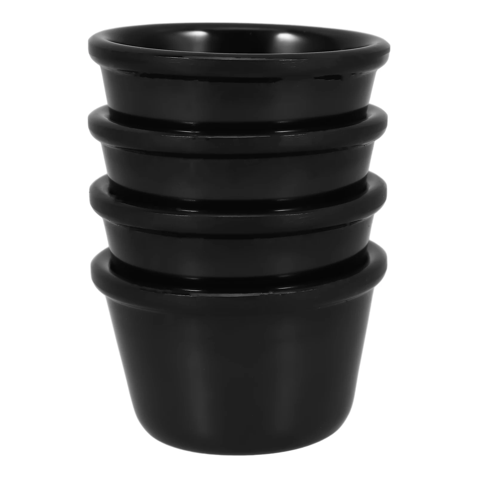 

4pcs Reusable Dipping Bowls Mini Sauce Cups Small Condiment Containers For Restaurants Travel Melamine Ketchup Vinegar Dispenser