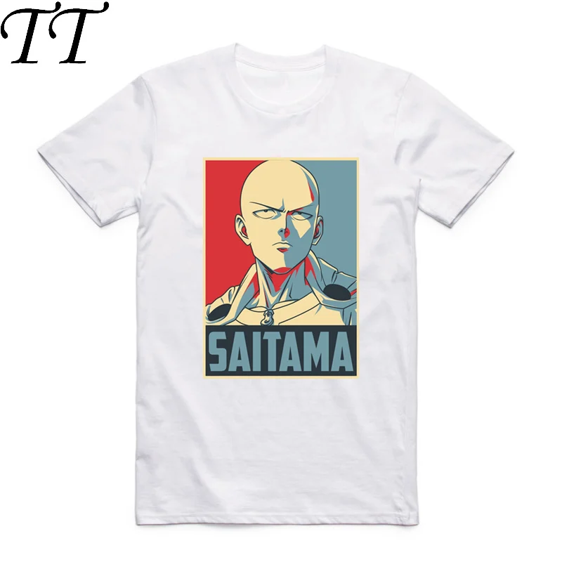 Asian Size Men Printing Japanese Anime One Punch Man T-shirt Summer O-Neck Short Sleeves Hero Saitama Oppai T-shirt HCP4074