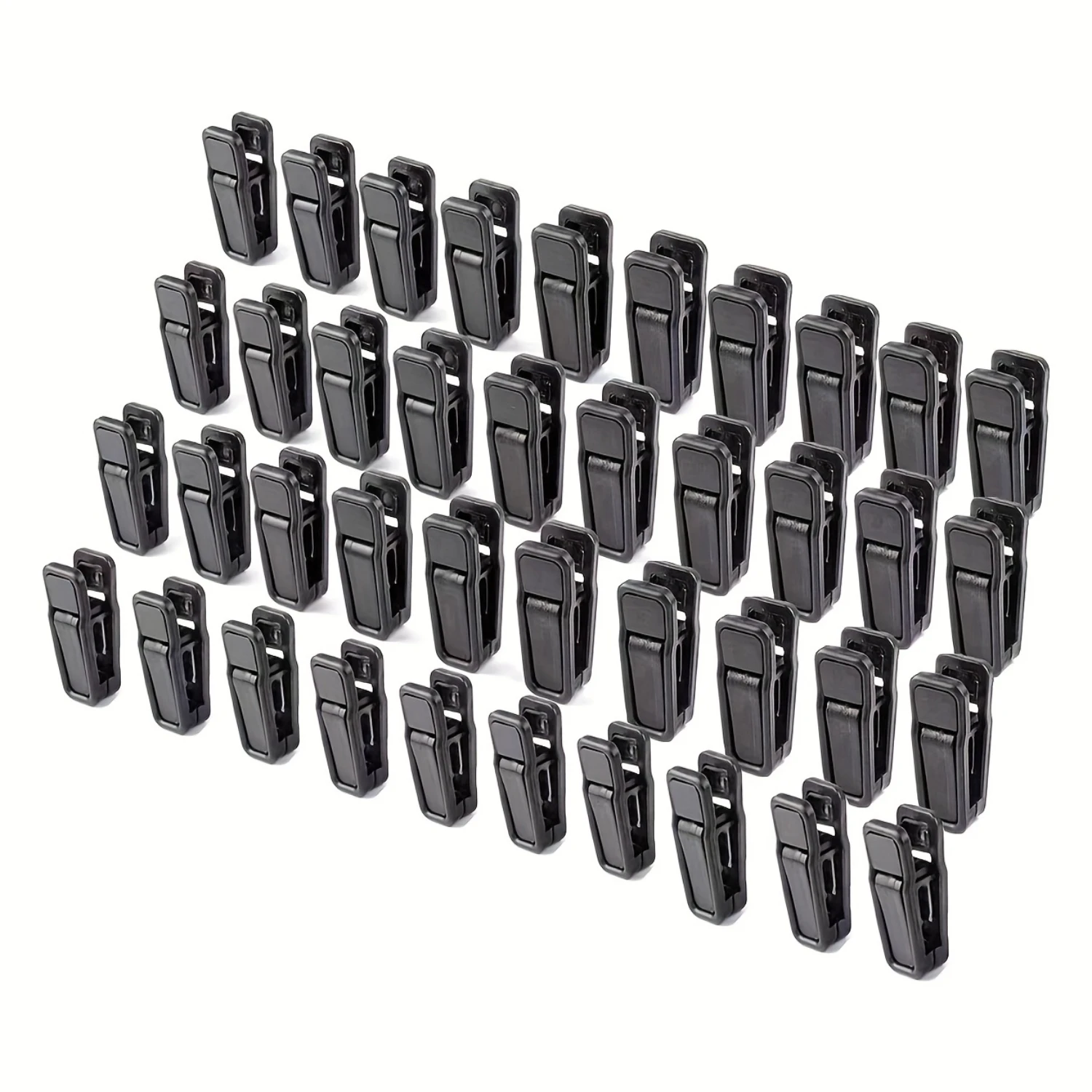 30pcs Heavy Duty Plastic Clothes Pins - Strong Finger Clips for Slender and Velvet Hangers, Non-Slip Baby Hanger Clips, Windproo