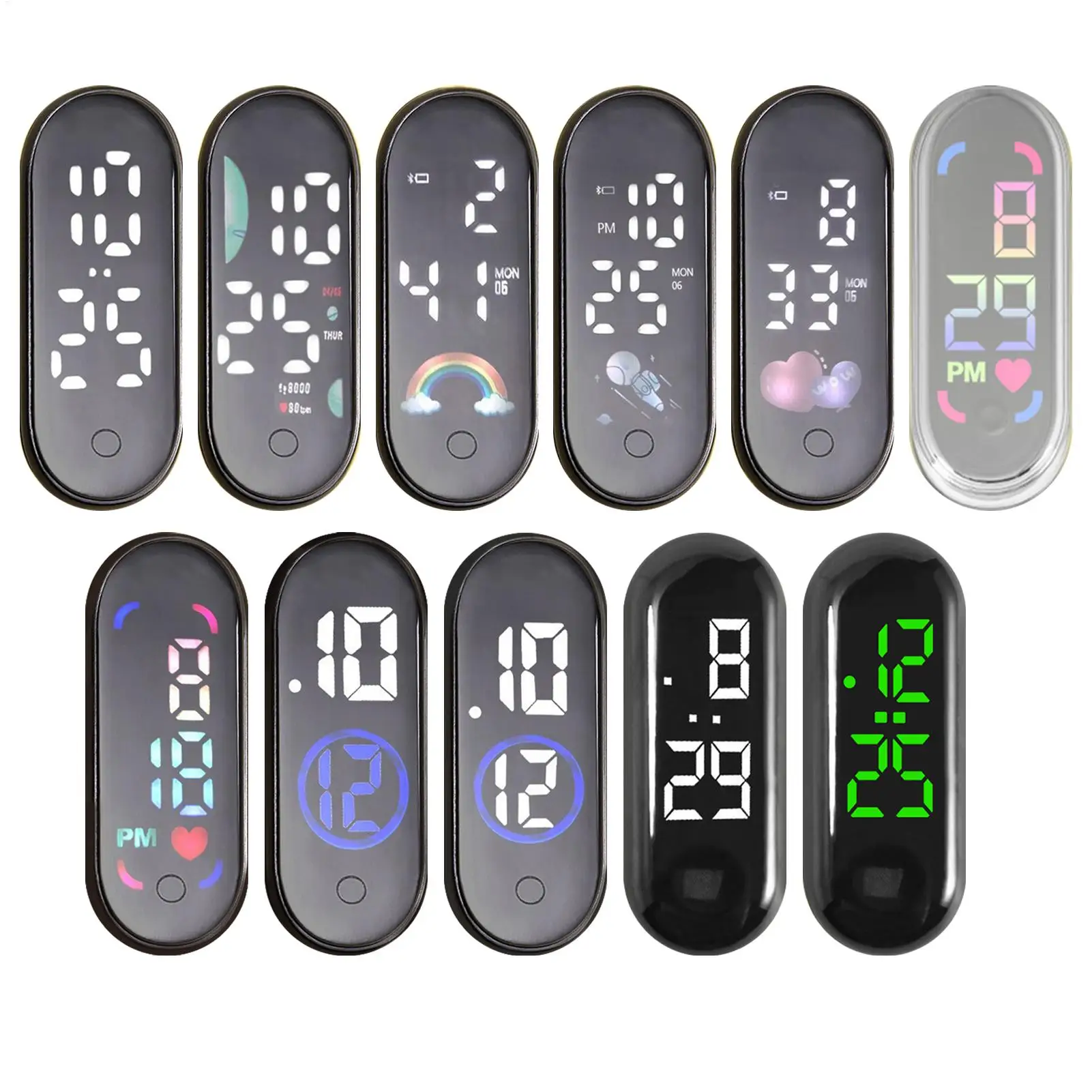 Luminous Motorcycle Car Clock Auto Internal Stick-On Mini Sport Waterproof Watch Mechanics Led Clocks Auto Ornament Accessories