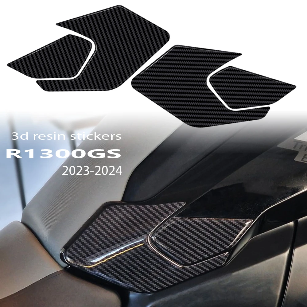 

2024 GS 1300 Accessories 3D Epoxy Resin Sticker Side Tank Pads Protection Kit for BMW R 1300 GS R1300GS Trophy Triple Black
