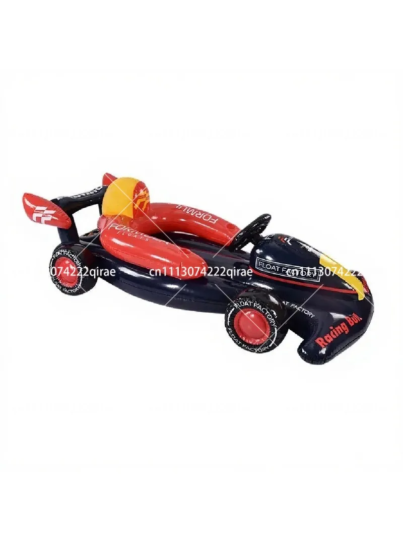 Inflatable Racing Car Pool Float Water Toy PVC Cartoon F1 Seat Float for Beach and Lake