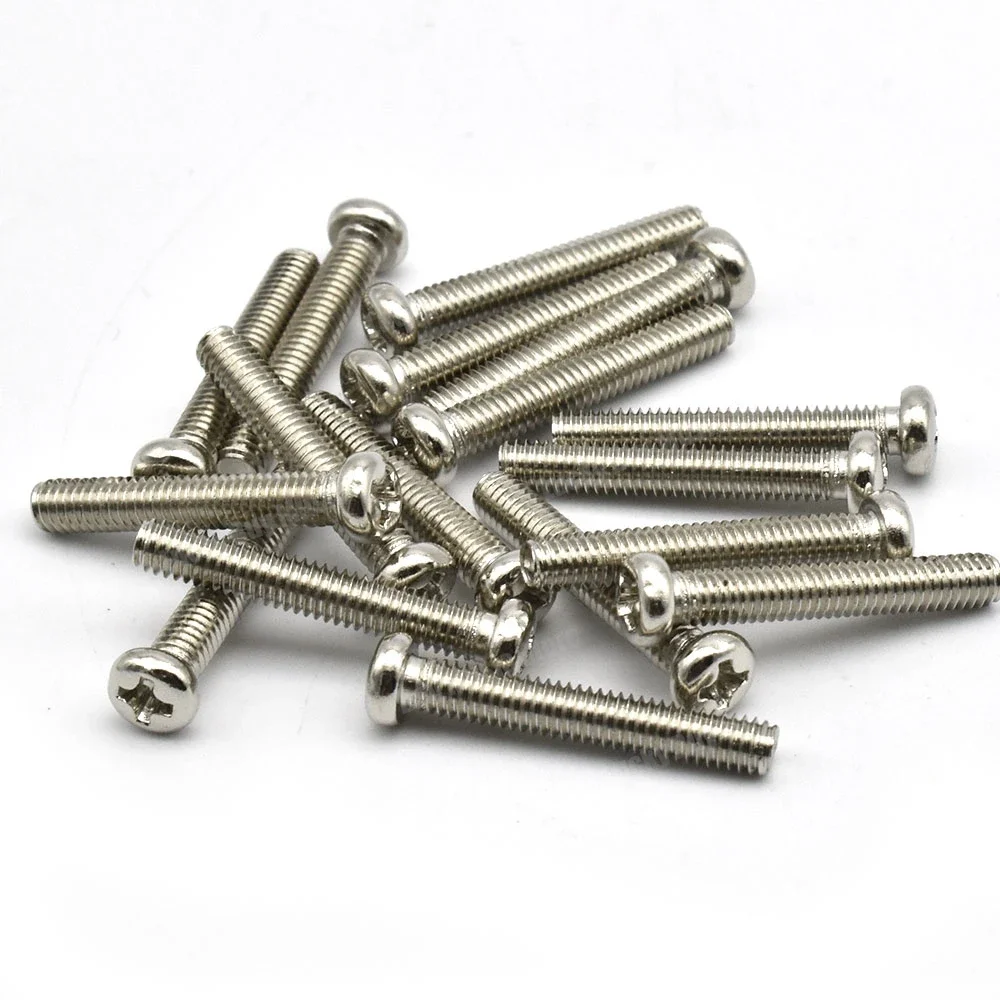 

150Pcs M4X27.5MM TL Style Electric Guitar Pickup Height Adjusting Screws M4*27.5MM Nickel Chrome