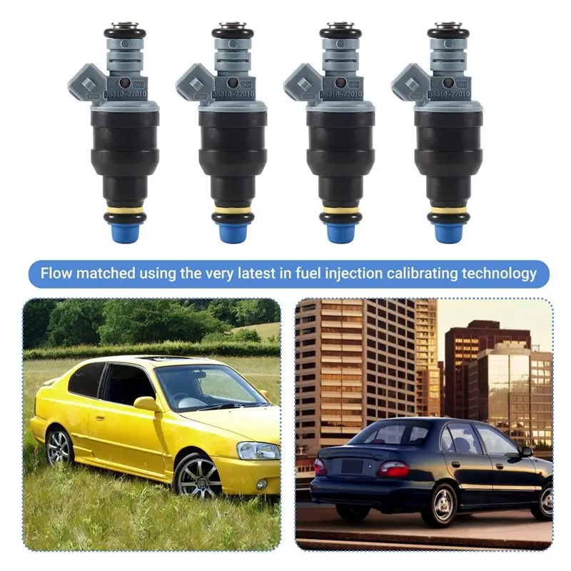 A10E-4Pcs/Lot Fuel Injector Nozzle For Accent Scoupe LS 1.5L 9250930006 35310-22010 3531022010