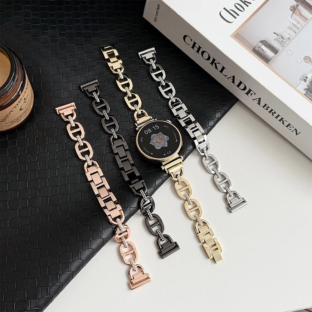 Pulsera de acero inoxidable para Samsung Galaxy Watch 4/5/6, 44mm, 40mm, 18mm, 20mm, 22mm, correa para Huawei GT4, 41mm
