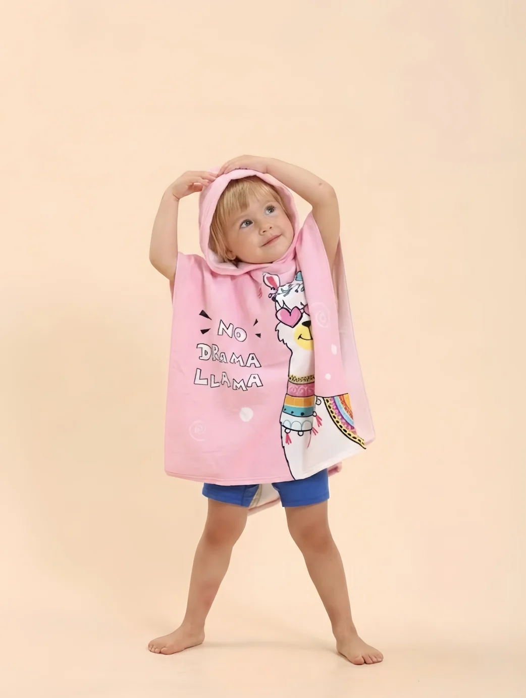 

Детское пляжное полотенце с принтом, для плавания и купания, с защитой от солнца, впитывающее влагу, носимое пончо с капюшоном