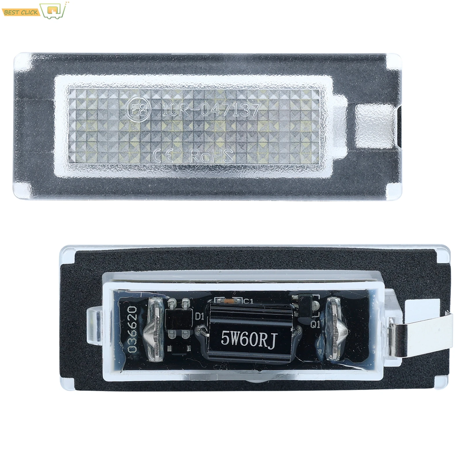 Canbus 12V 18 LEDs Car LED License Number Plate Lights Lamps For Fiat Ducato Citroen Jumper Peugeot Boxer 2006-2019 White 6500k