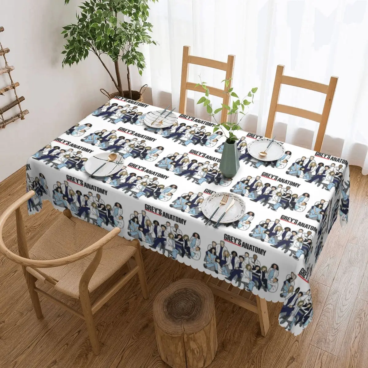 Greys Anatomy Seasons Tablecloth Restaurant Kitchen Rectangular Tablecloth Festival Party Tablecloth Outdoor Dining Table Cover